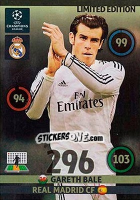 Sticker Gareth Bale - UEFA Champions League 2014-2015. Adrenalyn XL n. LEU-GB - Panini