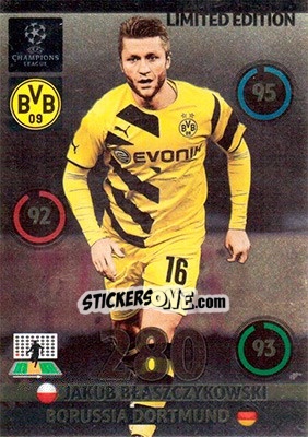 Sticker Jakub Błaszczykowski - UEFA Champions League 2014-2015. Adrenalyn XL n. LEU-JB - Panini