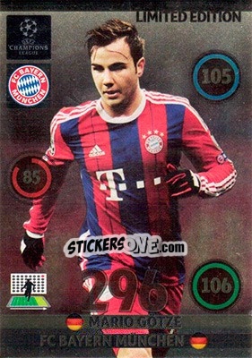 Cromo Mario Götze - UEFA Champions League 2014-2015. Adrenalyn XL - Panini