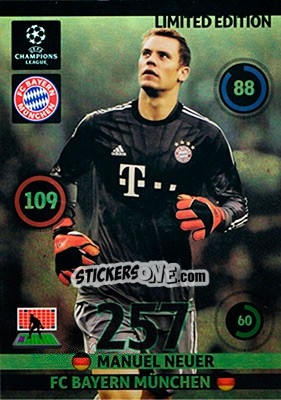 Figurina Manuel Neuer - UEFA Champions League 2014-2015. Adrenalyn XL - Panini