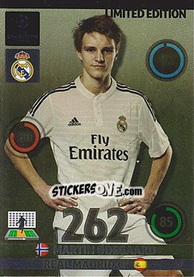 Sticker Martin Ødegaard - UEFA Champions League 2014-2015. Adrenalyn XL n. LEU-MOD - Panini
