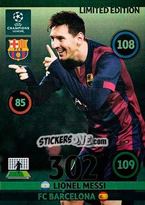 Sticker Lionel Messi - UEFA Champions League 2014-2015. Adrenalyn XL n. XXLU-LM - Panini
