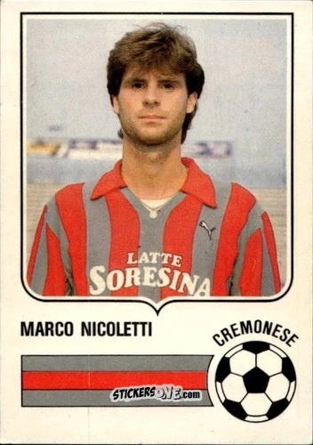 Sticker Marco Nicoletti - Forza Goal 1985-1986
 n. CRE18 - Perfetti