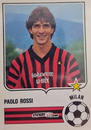 Sticker Paolo Rossi - Forza Goal 1985-1986
 n. MIL3 - Perfetti