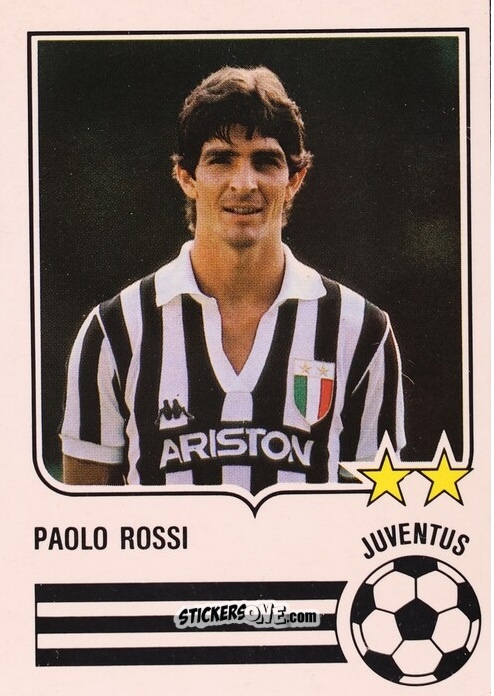 Sticker Paolo Rossi - Forza Goal 1984-1985
 n. JUV17 - Perfetti