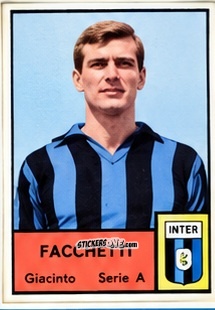 Figurina Giacinto Facchetti - Tutti i Calciatori 1964-65
 n. 157 - MIRA