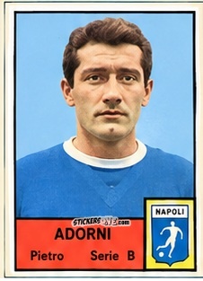 Sticker Pietro Adorni - Tutti i Calciatori 1964-65
 n. 489 - MIRA