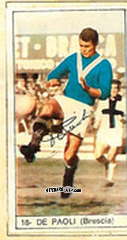 Figurina De Paoli - Calcio Italia 1965-66 n. 18 - Baggioli