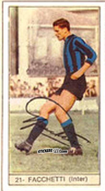 Sticker Facchetti - Calcio Italia 1965-66
 n. 21 - Baggioli