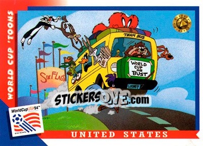 Sticker United States - FIFA World Cup USA 1994. Looney Tunes - Upper Deck