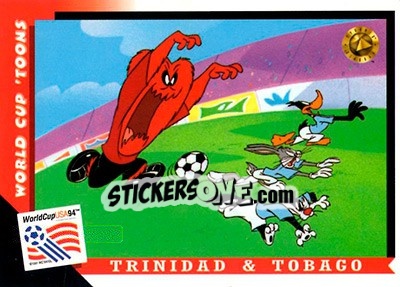 Sticker Trinidad & Tobago - FIFA World Cup USA 1994. Looney Tunes - Upper Deck