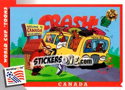 Sticker Canada - FIFA World Cup USA 1994. Looney Tunes - Upper Deck