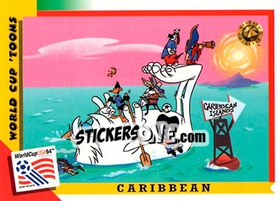 Sticker Caribbean - FIFA World Cup USA 1994. Looney Tunes - Upper Deck