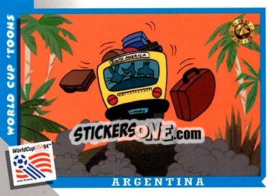 Sticker Argentina - FIFA World Cup USA 1994. Looney Tunes n. 17 - Upper Deck