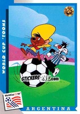 Cromo Argentina vs. Colombia - FIFA World Cup USA 1994. Looney Tunes - Upper Deck
