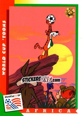 Sticker Africa - FIFA World Cup USA 1994. Looney Tunes - Upper Deck