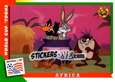Sticker Africa - FIFA World Cup USA 1994. Looney Tunes n. 35 - Upper Deck