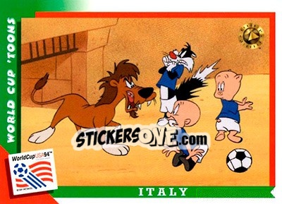 Sticker Italy - FIFA World Cup USA 1994. Looney Tunes - Upper Deck