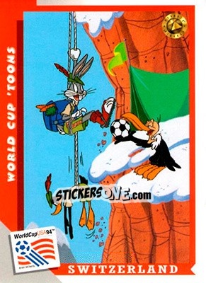 Sticker Switzerland - FIFA World Cup USA 1994. Looney Tunes - Upper Deck