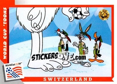 Sticker Switzerland - FIFA World Cup USA 1994. Looney Tunes - Upper Deck