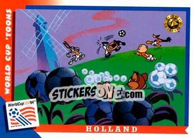 Sticker Holland - FIFA World Cup USA 1994. Looney Tunes n. 45 - Upper Deck