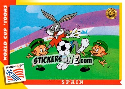 Sticker Spain - FIFA World Cup USA 1994. Looney Tunes n. 50 - Upper Deck
