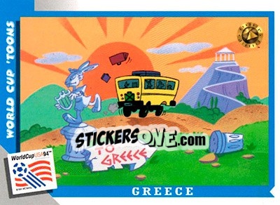 Sticker Greece - FIFA World Cup USA 1994. Looney Tunes - Upper Deck