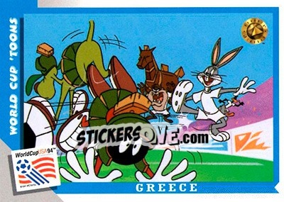 Sticker Greece - FIFA World Cup USA 1994. Looney Tunes n. 57 - Upper Deck