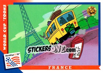 Sticker France - FIFA World Cup USA 1994. Looney Tunes - Upper Deck