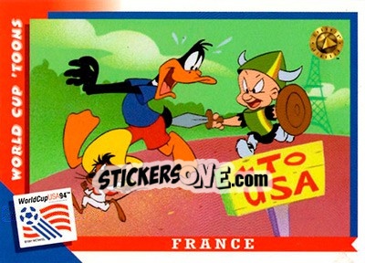 Sticker France - FIFA World Cup USA 1994. Looney Tunes n. 64 - Upper Deck