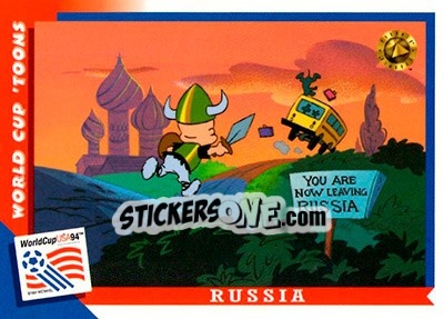 Sticker Russia - FIFA World Cup USA 1994. Looney Tunes - Upper Deck
