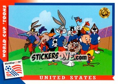 Sticker United States - FIFA World Cup USA 1994. Looney Tunes - Upper Deck
