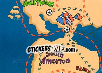 Sticker South America - FIFA World Cup USA 1994. Looney Tunes - Upper Deck