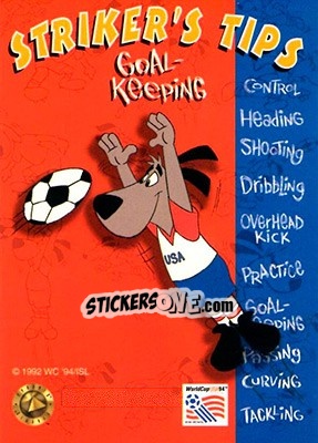 Sticker Goalkeeping - FIFA World Cup USA 1994. Looney Tunes - Upper Deck