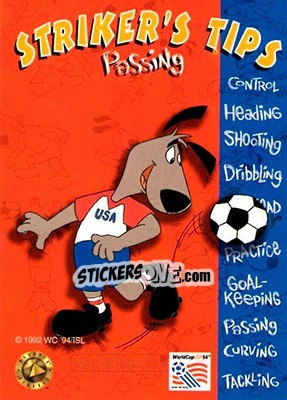 Cromo Passing - FIFA World Cup USA 1994. Looney Tunes - Upper Deck