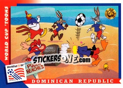 Sticker Dominican Republic - FIFA World Cup USA 1994. Looney Tunes n. 2 - Upper Deck