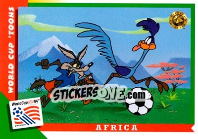 Sticker Africa - FIFA World Cup USA 1994. Looney Tunes n. 34 - Upper Deck