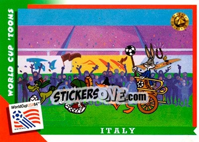 Sticker Italy - FIFA World Cup USA 1994. Looney Tunes - Upper Deck