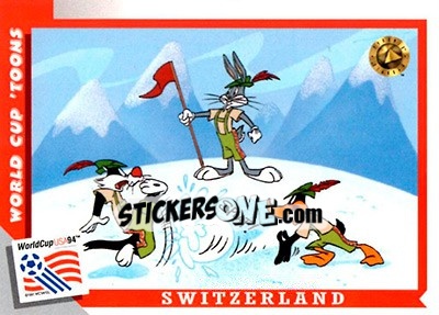 Sticker Switzerland - FIFA World Cup USA 1994. Looney Tunes n. 40 - Upper Deck