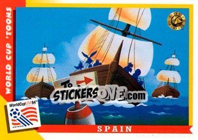 Sticker Spain - FIFA World Cup USA 1994. Looney Tunes - Upper Deck