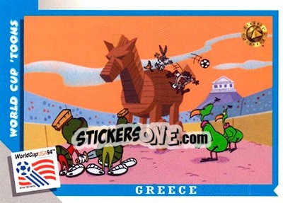 Sticker Greece - FIFA World Cup USA 1994. Looney Tunes n. 56 - Upper Deck