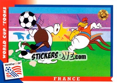 Sticker France - FIFA World Cup USA 1994. Looney Tunes - Upper Deck