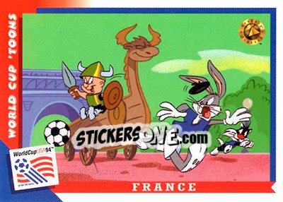 Sticker France - FIFA World Cup USA 1994. Looney Tunes n. 63 - Upper Deck
