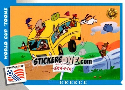 Sticker Greece - FIFA World Cup USA 1994. Looney Tunes n. 65 - Upper Deck