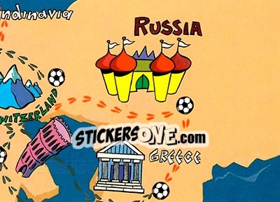 Sticker Russia - FIFA World Cup USA 1994. Looney Tunes - Upper Deck