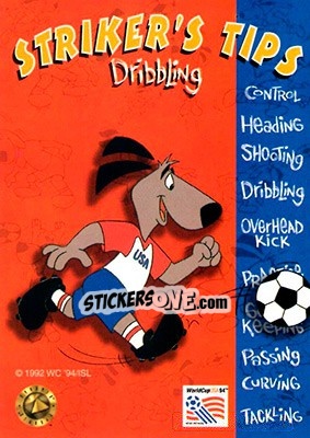 Sticker Dribbling - FIFA World Cup USA 1994. Looney Tunes - Upper Deck