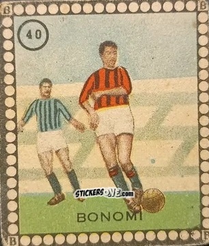 Sticker Bonomi - Albo per le figurine sportivo Stadio 1948-1949 n. 40 - B.E.A. / S.A.B.A.