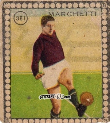 Sticker Marchetti - Albo per le figurine sportivo Stadio 1948-1949 n. 381 - B.E.A. / S.A.B.A.