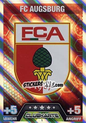 Sticker Club Logo - German Fussball Bundesliga 2014-2015. Match Attax n. 1 - Topps
