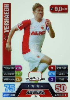 Figurina Paul Verhaegh - German Fussball Bundesliga 2014-2015. Match Attax n. 5a - Topps